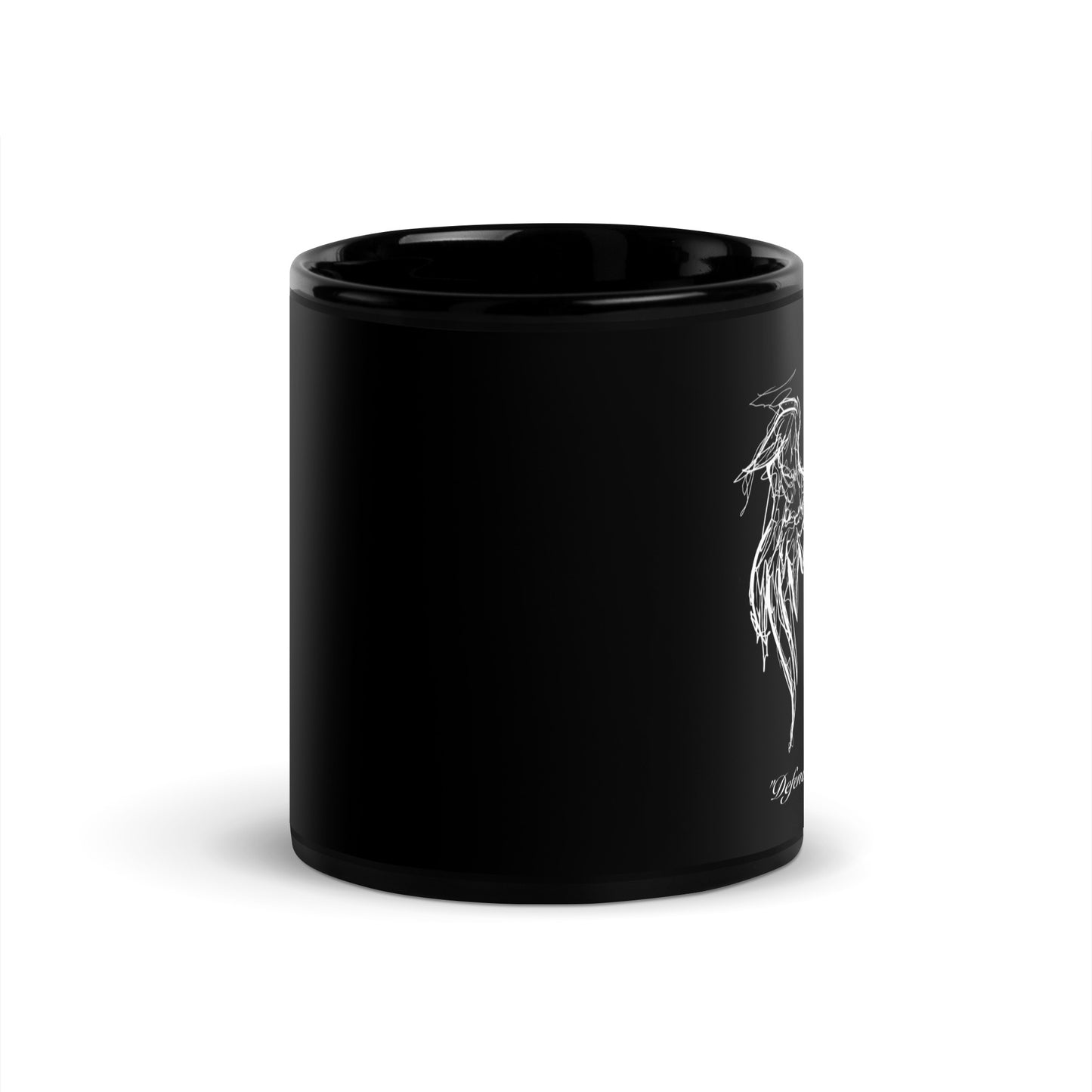 St. Michael's Wings Black Glossy Mug