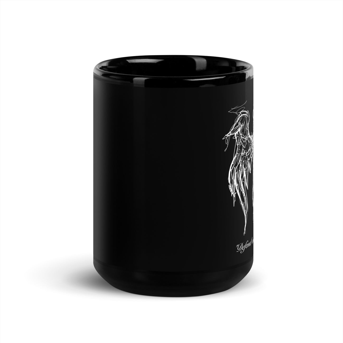 St. Michael's Wings Black Glossy Mug