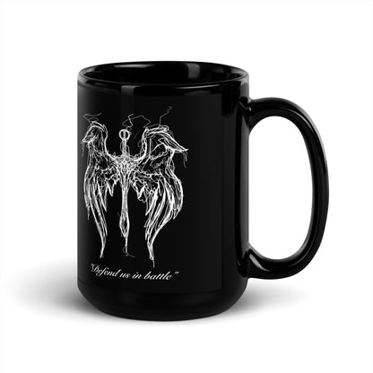 St. Michael's Wings Black Glossy Mug