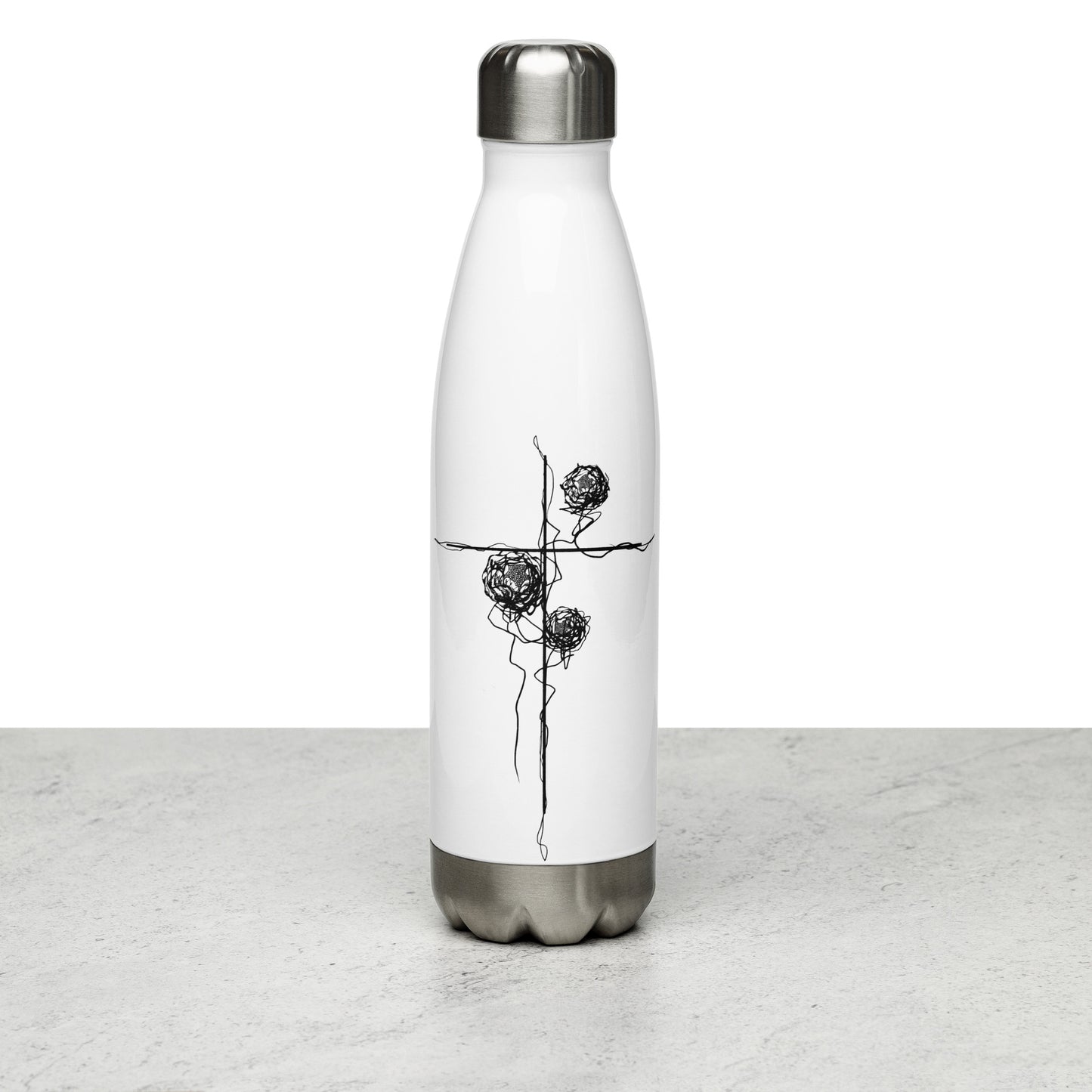 Spring Cross Stainless Steel Water Bottle