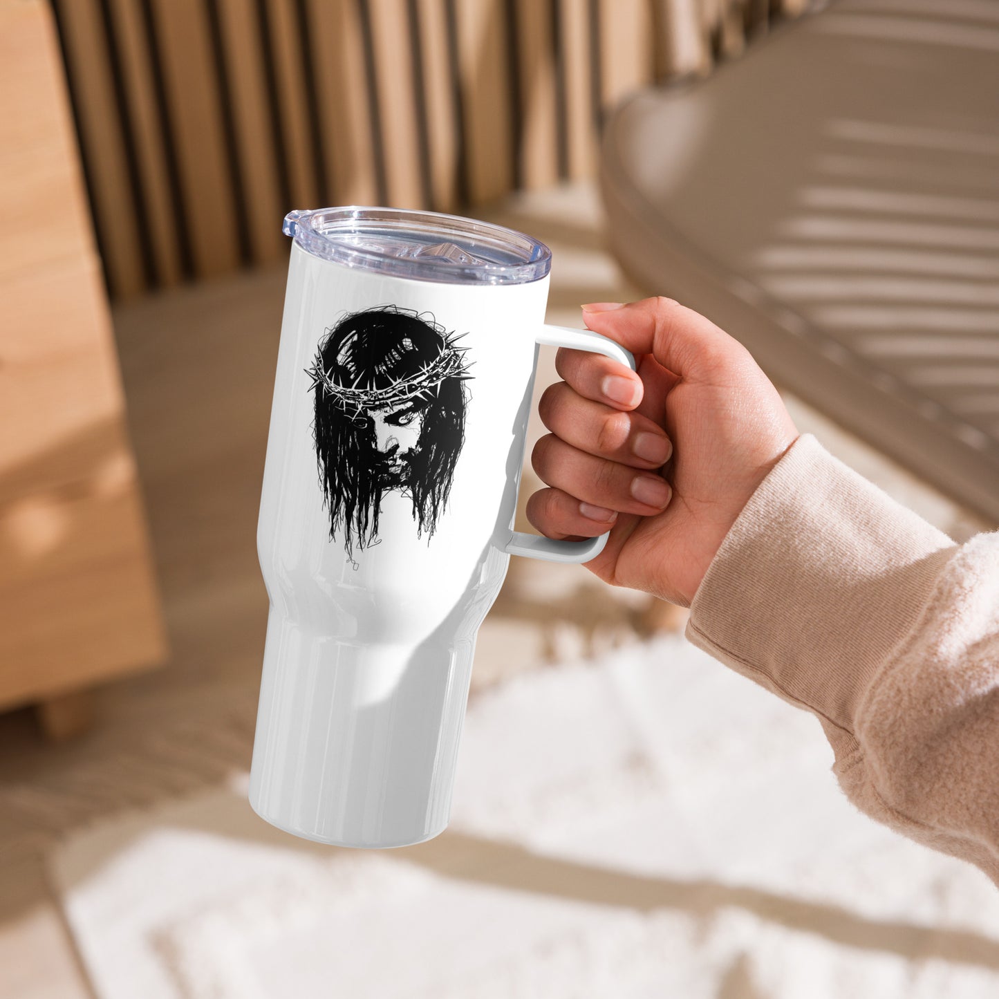 Christ Travel Mug With A Handle