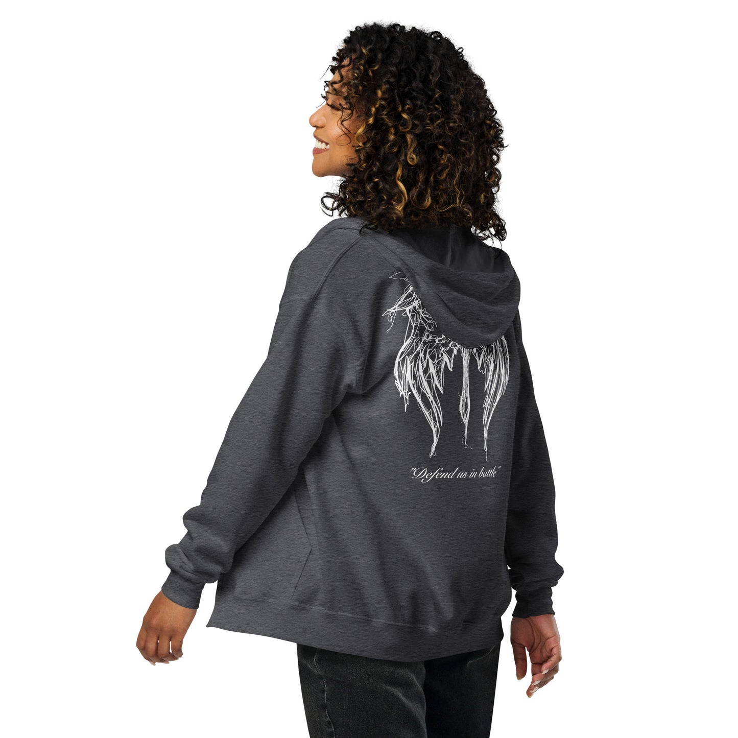 St. Michael Wings Zip Hoodie