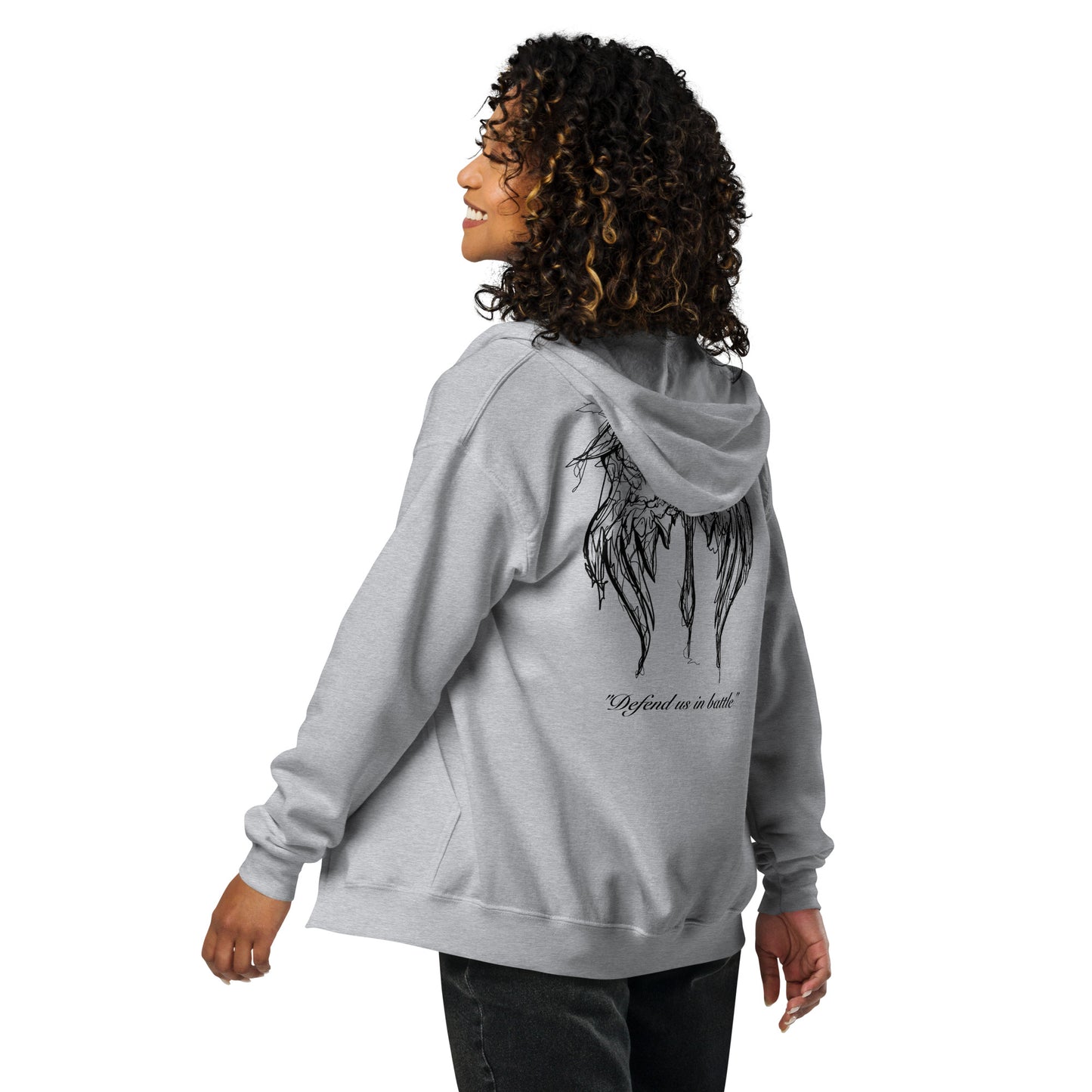 St. Michael Wings Zip Hoodie