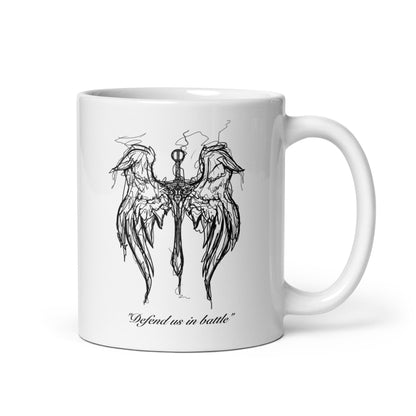 St. Michael's Wings White Glossy Mug